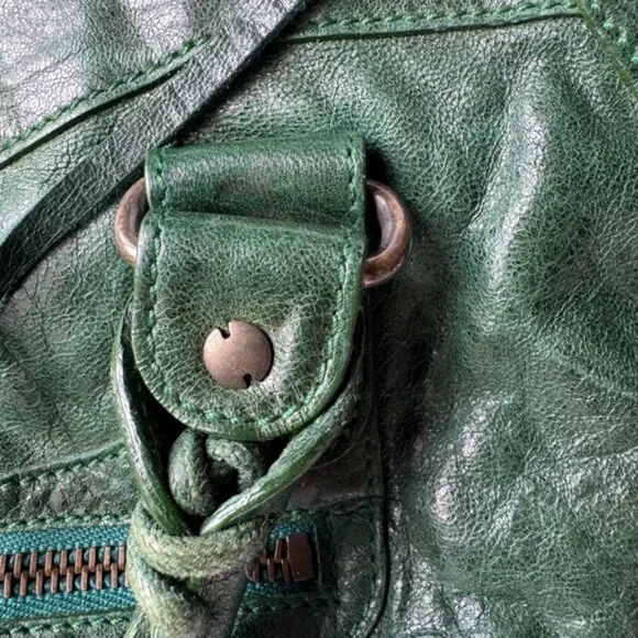 Auth F/W 2007 Balenciaga Pine Green Chevre Agneau City Shoulder Bag - Picture 5 of 16